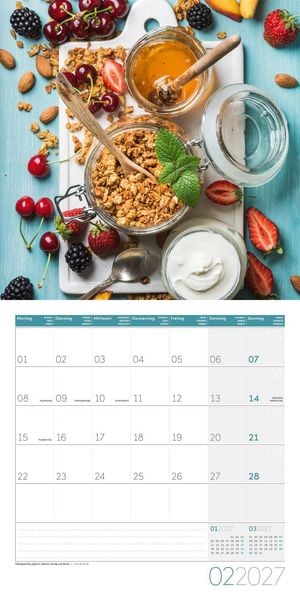 Produktbild: Food Kalender 2027 - 30x30 - Art12