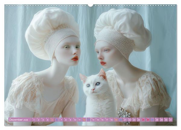 Produktbild: Albino Frauen - Kunstvolle Werke (Wandkalender 2026 DIN A2 quer), CALVENDO Monatskalender