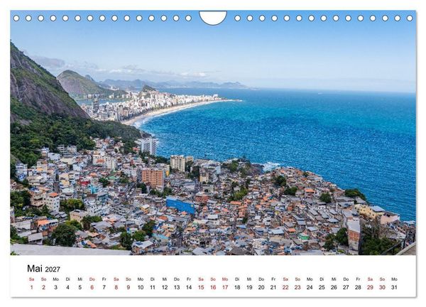 Produktbild: Rio de Janeiro - Kontraste. Farben. Licht (Wandkalender 2027 DIN A4 quer), CALVENDO Monatskalender