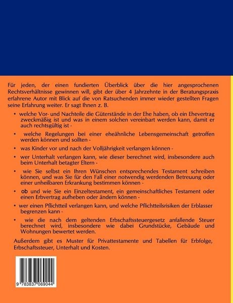 Produktbild: Rechte und Pflichten in der Familie und beim Erbfall