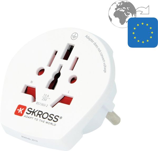 Skross 1.500211-E Reiseadapter CA W to EU