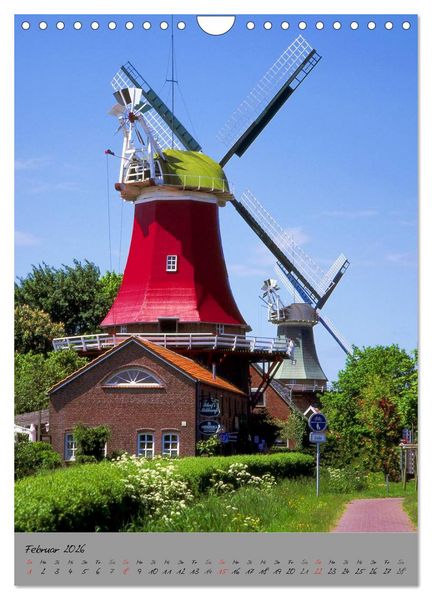 Produktbild: Windm&uuml;hlen in Norddeutschland (Wandkalender 2026 DIN A4 hoch), CALVENDO Monatskalender