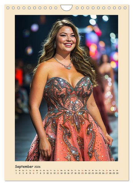 Produktbild: Plus Size Models in glamour&ouml;ser High Fashion (Wandkalender 2026 DIN A4 hoch), CALVENDO Monatskalender