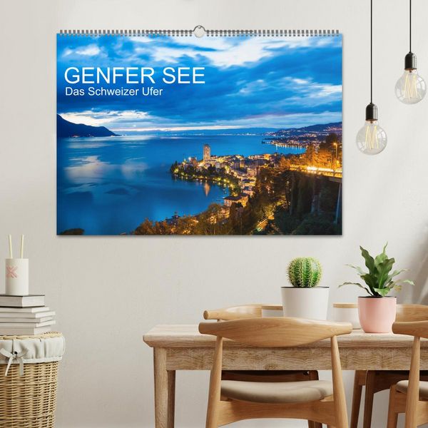 Produktbild: GENFER SEE Das Schweizer Ufer (Wandkalender 2026 DIN A2 quer), CALVENDO Monatskalender