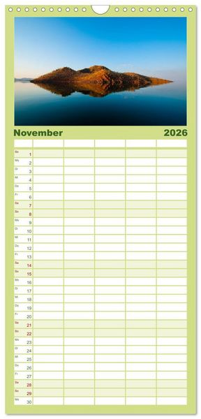 Produktbild: Familienplaner 2026 - Australien - Travel The Gravel mit 5 Spalten (Wandkalender, 21 x 45 cm) CALVENDO