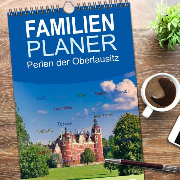Produktbild: Familienplaner 2026 - Perlen der Oberlausitz mit 5 Spalten (Wandkalender, 21 x 45 cm) CALVENDO