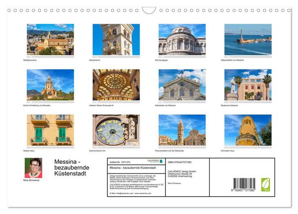 Produktbild: Messina - bezaubernde K&uuml;stenstadt (Wandkalender 2026 DIN A3 quer), CALVENDO Monatskalender