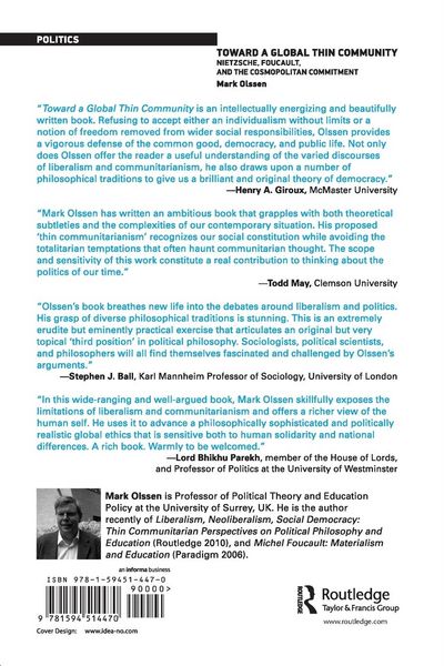 Produktbild: Toward a Global Thin Community