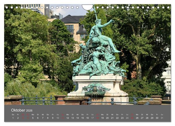 Produktbild: Grosse Brunnen und Wasserspiele in D&uuml;sseldorf (Wandkalender 2026 DIN A4 quer), CALVENDO Monatskalender