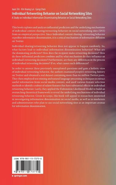 Produktbild: Individual Retweeting Behavior on Social Networking Sites