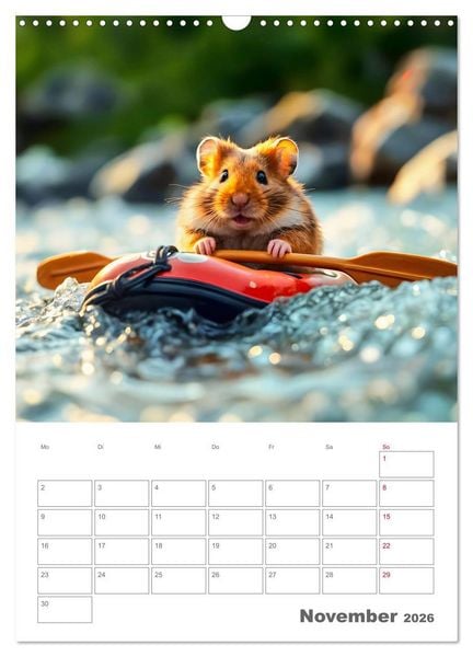 Produktbild: Adventure Hamster - Sportliche KI Hamster pr&auml;sentieren den Abenteuer-Sport (Wandkalender 2026 DIN A3 hoch), CALVENDO Monatskalender