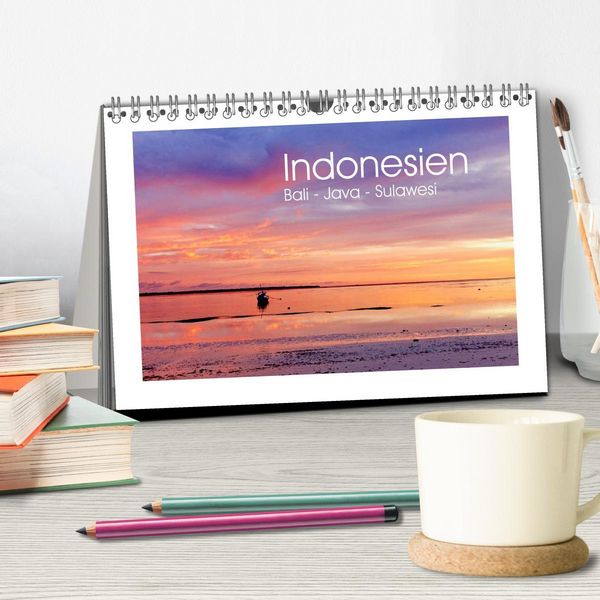 Produktbild: Indonesien. Bali - Java - Sulawesi (Tischkalender 2026 DIN A5 quer), CALVENDO Monatskalender