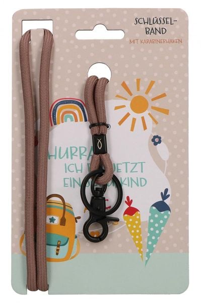 Produktbild: Schl&uuml;sselband mit Karabinerhaken - Hurra, ich bin jetzt ein Schulkind