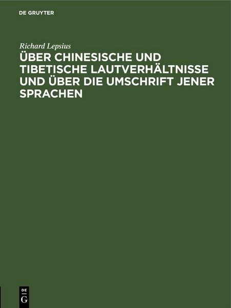 Produktbild: &Uuml;ber chinesische und tibetische Lautverh&auml;ltnisse und &uuml;ber die Umschrift jener Sprachen