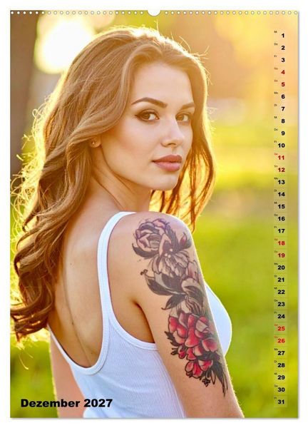 Produktbild: Tattoo Beautys (Wandkalender 2027 DIN A2 hoch), CALVENDO Monatskalender
