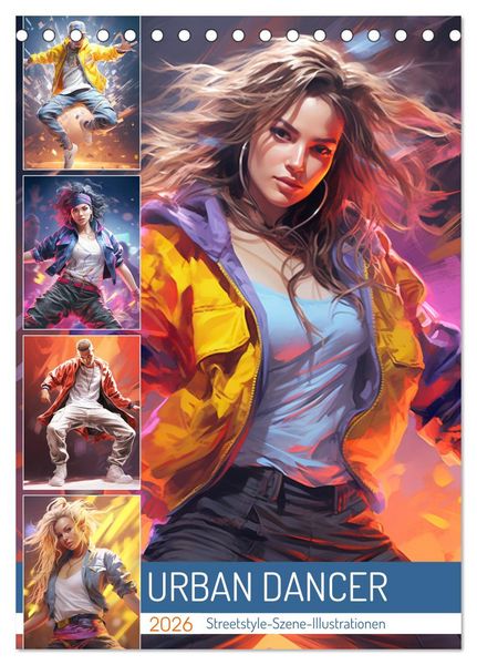Produktbild: Urban Dancer. Streetstyle-Szene-Illustrationen (Tischkalender 2026 DIN A5 hoch), CALVENDO Monatskalender