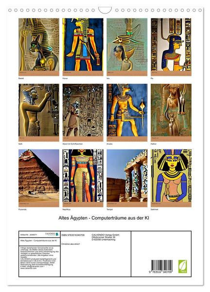 Produktbild: Altes &Auml;gypten - Computertr&auml;ume aus der KI (Wandkalender 2026 DIN A3 hoch), CALVENDO Monatskalender