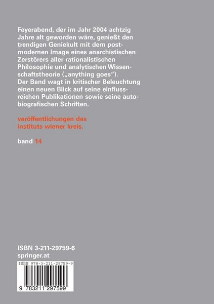 Produktbild: Paul Feyerabend