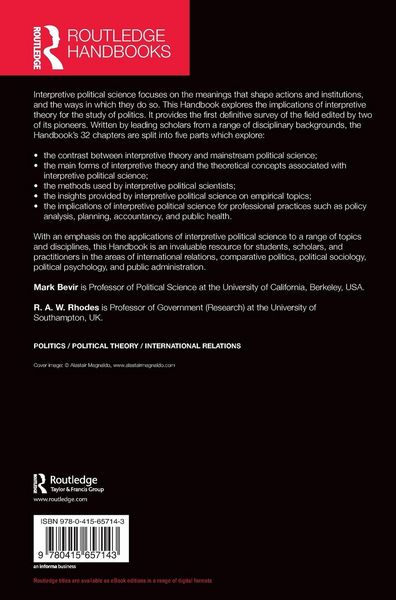 Produktbild: Routledge Handbook of Interpretive Political Science