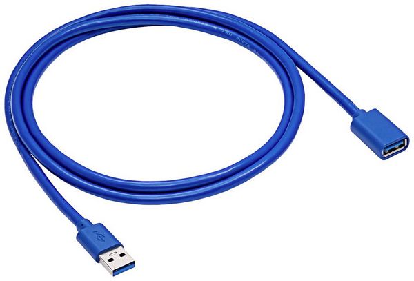 Akyga USB-Kabel USB-A Stecker, USB-A Buchse 1.80m Schwarz AK-USB-10