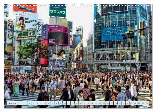 Produktbild: Tokio - Hightech und Menschenmassen (Wandkalender 2026 DIN A3 quer), CALVENDO Monatskalender