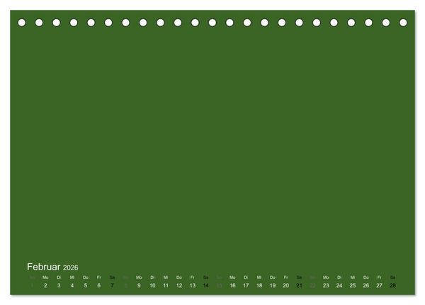 Produktbild: Bastelkalender - dunkel Gr&uuml;n (Tischkalender 2026 DIN A5 quer), CALVENDO Monatskalender