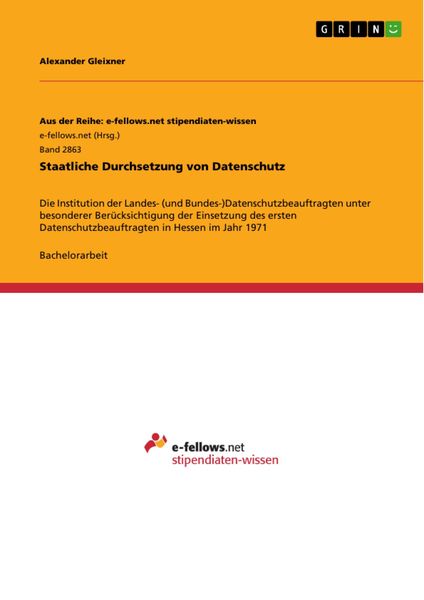 Produktbild: Staatliche Durchsetzung von Datenschutz