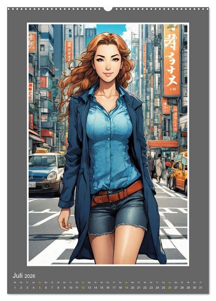 Produktbild: Manga Girlpower (Wandkalender 2026 DIN A2 hoch), CALVENDO Monatskalender