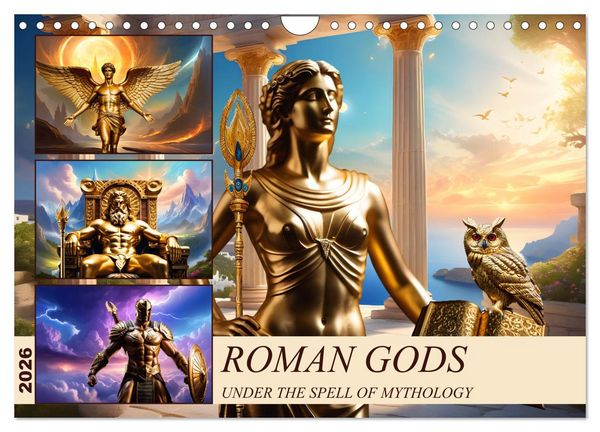 Produktbild: Roman Gods - under the spell of mythology (Wall Calendar 2026 DIN A4 landscape), CALVENDO 12 Month Wall Calendar