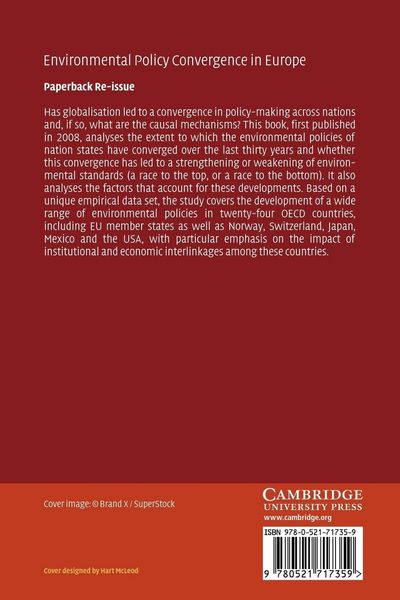 Produktbild: Environmental Policy Convergence in Europe