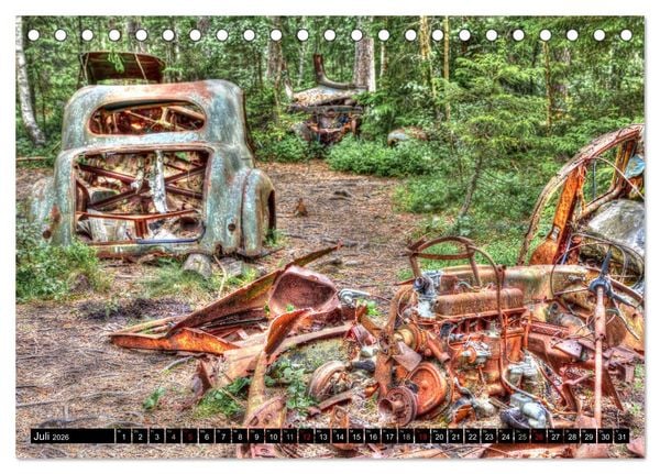 Produktbild: Autofriedhof Ryd (Tischkalender 2026 DIN A5 quer), CALVENDO Monatskalender