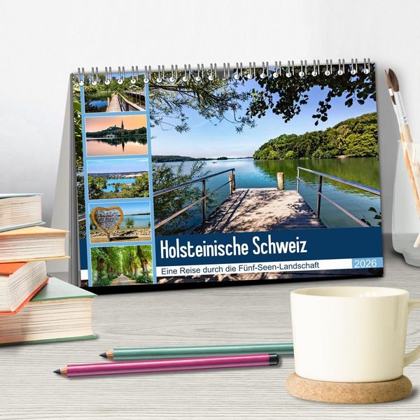 Produktbild: Holsteinische Schweiz - F&uuml;nf-Seen-Landschaft (Tischkalender 2026 DIN A5 quer), CALVENDO Monatskalender