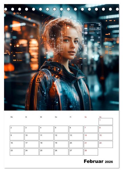 Produktbild: K&Uuml;NSTLICHE INTELLIGENZ Cooler Terminplaner (Tischkalender 2026 DIN A5 hoch), CALVENDO Monatskalender