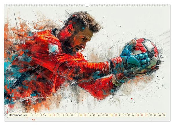 Produktbild: Fu&szlig;ball - alles geben (Wandkalender 2026 DIN A2 quer), CALVENDO Monatskalender