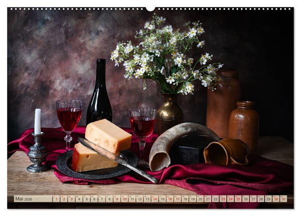 Produktbild: Stillleben Alte Meister (hochwertiger Premium Wandkalender 2026 DIN A2 quer), Kunstdruck in Hochglanz