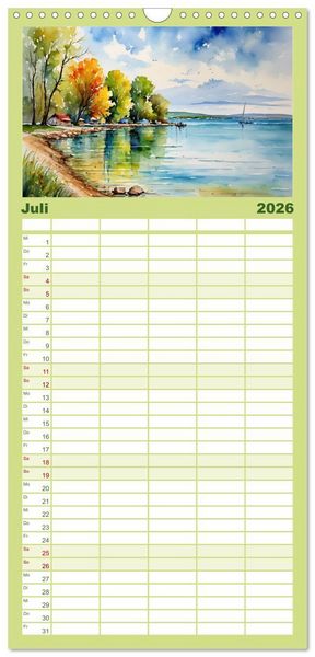 Produktbild: Familienplaner 2026 - Reise durch Ungarn mit 5 Spalten (Wandkalender, 21 x 45 cm) CALVENDO
