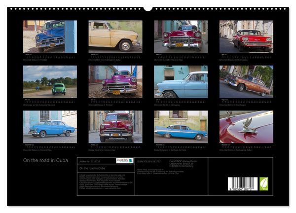 Produktbild: On the road in Cuba (hochwertiger Premium Wandkalender 2026 DIN A2 quer), Kunstdruck in Hochglanz