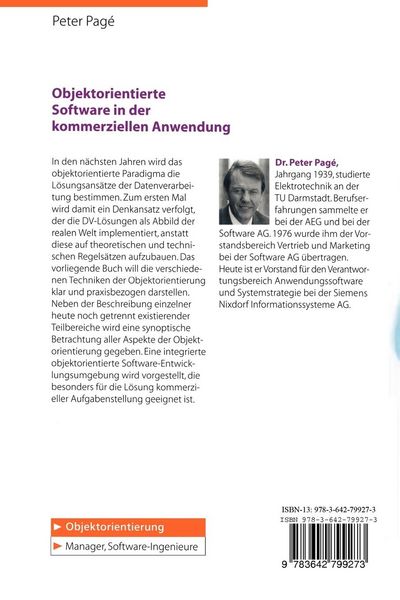 Produktbild: Objektorientierte Software in der kommerziellen Anwendung