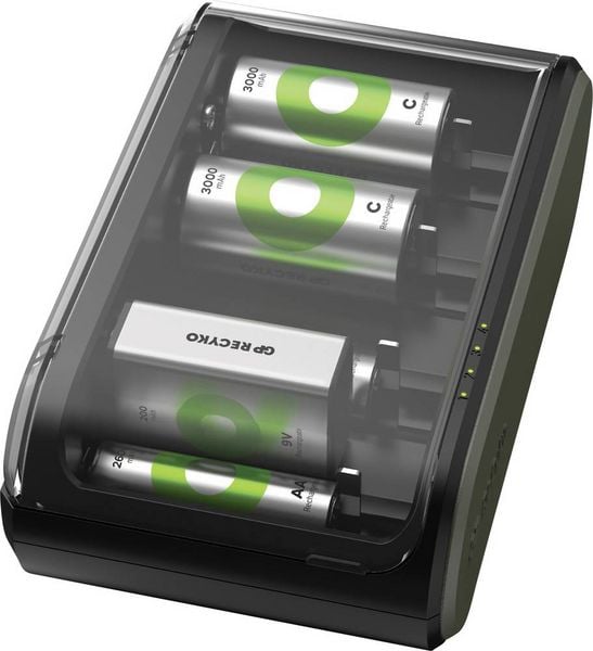 Produktbild: GP B631 Universell Rundzellen-Ladeger&auml;t NiMH 9 V Block, Micro (AAA), Mignon (AA), Baby (C), Mono (D)