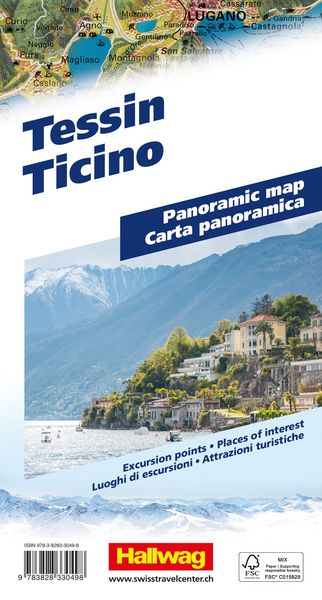 Produktbild: Hallwag Panoramakarte Tessin