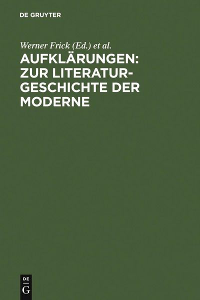 Produktbild: Aufkl&auml;rungen: Zur Literaturgeschichte der Moderne