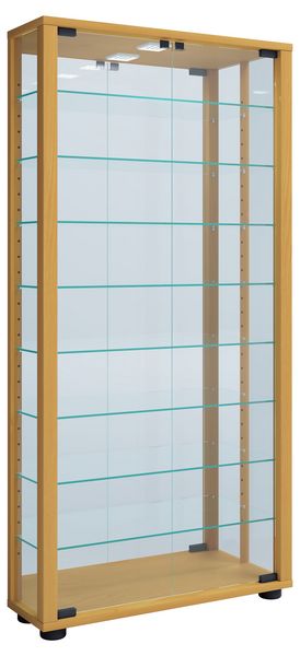Produktbild: Glas Stand Vitrine Sammelvitrine Lumo Maxi Spiegel