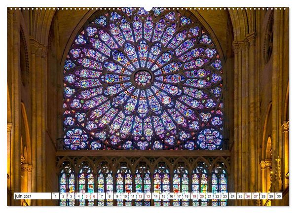 Produktbild: Les cath&eacute;drales fran&ccedil;aises &ndash; Des chefs-d'&oelig;uvre de l&rsquo;architecture gothique (Calendrier mural haut de gamme 2027 DIN A2 vertical), CALVENDO calendrier mensuel