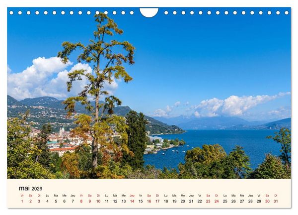 Produktbild: Coup d'&oelig;il sur le Lac Majeur (Calendrier mural 2026 DIN A4 vertical), CALVENDO calendrier mensuel