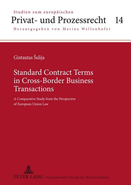 Produktbild: Standard Contract Terms in Cross-Border Business Transactions