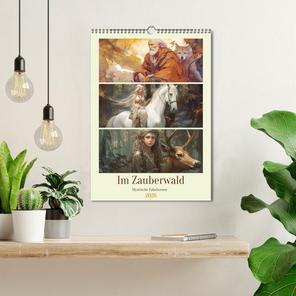 Produktbild: Im Zauberwald. Mystische Fabelwesen (Wandkalender 2026 DIN A3 hoch), CALVENDO Monatskalender