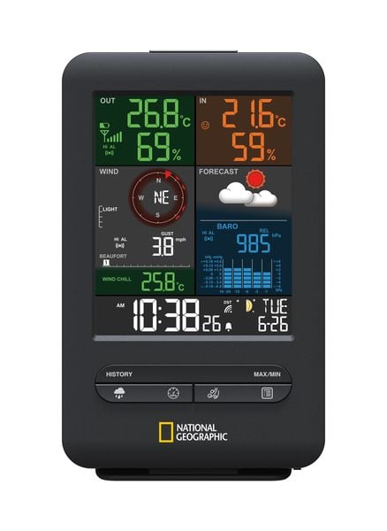 Produktbild: National Geographic 9080500 - Wetterstation 5in1 Color-Display Funk mit Multisensor