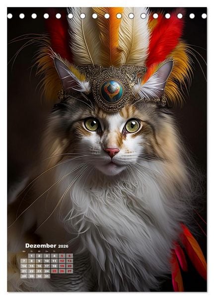 Produktbild: Inka Katzen - Katzen sind die wahren Herrscher (Tischkalender 2026 DIN A5 hoch), CALVENDO Monatskalender