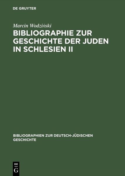 Produktbild: Bibliographie zur Geschichte der Juden in Schlesien II