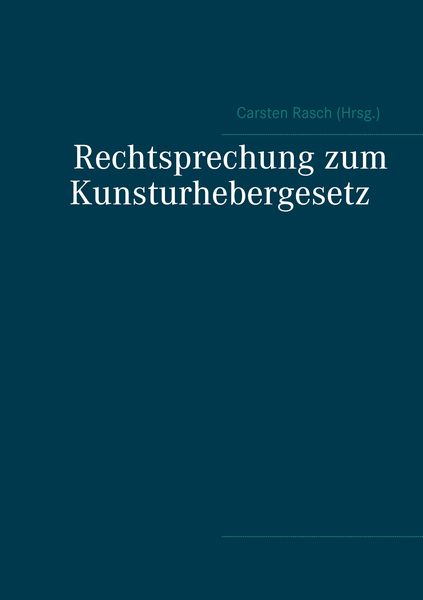 Produktbild: Rechtsprechung zum Kunsturhebergesetz